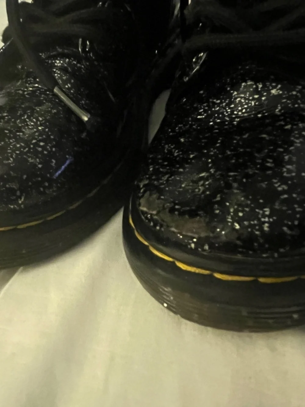 Girls sz 12 black glitter Doc Marten’s boots